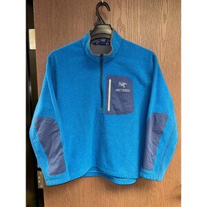 Arc’teryx Vintage Apache AR Men's L Blue Polyester 1/2 Zip Fleece Pullover